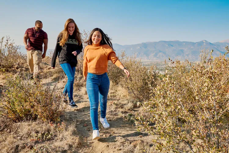 UCCS students on a hike.